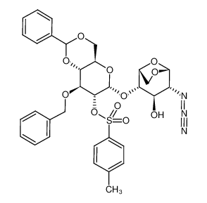 1,6-anhydro-2-azido-2-deoxy-4-O-(3-O-benzyl-4,6-O-benzylidene-2-O-tosyl-α-D-glucopyranosyl)-β-D-glucopyranose CAS:79636-24-1 manufacturer & supplier