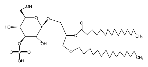 Hexadecanoic acid 2-((2R,3R,4S,5S,6R)-3,5-dihydroxy-6-hydroxymethyl-4-sulfooxy-tetrahydro-pyran-2-yloxy)-1-hexadecyloxymethyl-ethyl ester CAS:79645-30-0 manufacturer & supplier