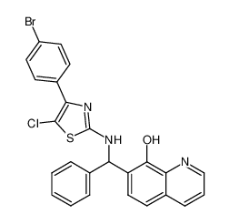 7-{[4-(4-Bromo-phenyl)-5-chloro-thiazol-2-ylamino]-phenyl-methyl}-quinolin-8-ol CAS:79652-55-4 manufacturer & supplier