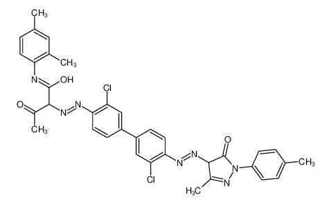 2-[[2-chloro-4-[3-chloro-4-[[3-methyl-1-(4-methylphenyl)-5-oxo-4H-pyrazol-4-yl]diazenyl]phenyl]phenyl]diazenyl]-N-(2,4-dimethylphenyl)-3-oxobutanamide CAS:79665-33-1 manufacturer & supplier