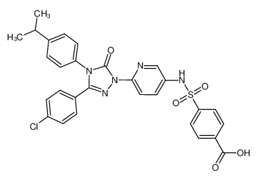 4-[({6-[3-(4-chlorophenyl)-4-(4-isopropylphenyl)-5-oxo-4,5-dihydro-1H-1,2,4-triazol-1-yl]pyridin-3-yl}amino)sulfonyl]benzoic acid CAS:796739-59-8 manufacturer & supplier