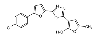 2-(5-(4-chlorophenyl)furan-2-yl)-5-(2,5-dimethylfuran-3-yl)-1,3,4-oxadiazole CAS:796850-10-7 manufacturer & supplier