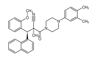 (S)-3-(4-(3,4-dimethylphenyl)piperazin-1-yl)-2-((S)-(2-methoxyphenyl)(naphthalen-1-yl)methyl)-2-methyl-3-oxopropanenitrile CAS:796854-29-0 manufacturer & supplier