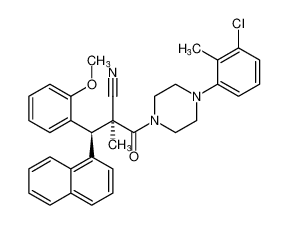 (S)-3-(4-(3-chloro-2-methylphenyl)piperazin-1-yl)-2-((S)-(2-methoxyphenyl)(naphthalen-1-yl)methyl)-2-methyl-3-oxopropanenitrile CAS:796854-52-9 manufacturer & supplier