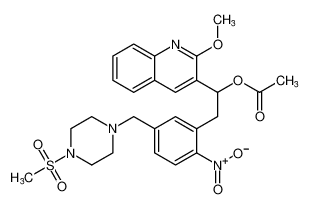 1-(2-methoxyquinolin-3-yl)-2-(5-((4-(methylsulfonyl)piperazin-1-yl)methyl)-2-nitrophenyl)ethyl acetate CAS:796854-59-6 manufacturer & supplier