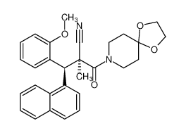 (2S,3S)-3-(2-methoxyphenyl)-2-methyl-3-(naphthalen-1-yl)-2-(1,4-dioxa-8-azaspiro[4.5]decane-8-carbonyl)propanenitrile CAS:796855-78-2 manufacturer & supplier