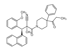 (2S,3S)-3-(2-methoxyphenyl)-2-methyl-3-(naphthalen-1-yl)-2-(4-phenyl-4-propionylpiperidine-1-carbonyl)propanenitrile CAS:796855-87-3 manufacturer & supplier