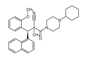 (S)-3-(4-cyclohexylpiperazin-1-yl)-2-((S)-(2-methoxyphenyl)(naphthalen-1-yl)methyl)-2-methyl-3-oxopropanenitrile CAS:796855-89-5 manufacturer & supplier