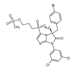 (R)-methanesulfonic acid 3-[5-(4-bromobenzyl)-7-(3,5-dichlorophenyl)-5-methyl-6-oxo-6,7-dihydro-5H-imidazo[1,2-α]imidazolyl-3-sulfonyl]propyl ester CAS:796872-01-0 manufacturer & supplier