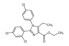 ethyl 1-(4-chlorophenyl)-2-(2,4-dichlorophenyl)-5-ethyl-1H-imidazole-4-carboxylate CAS:796875-19-9 manufacturer & supplier