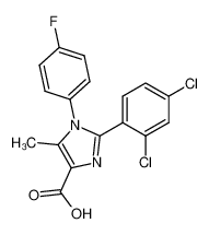 2-(2,4-dichlorophenyl)-1-(4-fluorophenyl)-5-methyl-1H-imidazole-4-carboxylic acid CAS:796875-28-0 manufacturer & supplier