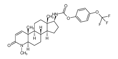 4-(trifluoromethoxy)phenyl ((4aR,4bS,6aS,7S,9aS,9bS,11aR)-1,4a,6a-trimethyl-2-oxo-2,4a,4b,5,6,6a,7,8,9,9a,9b,10,11,11a-tetradecahydro-1H-indeno[5,4-f]quinolin-7-yl)carbamate CAS:796885-59-1 manufacturer & supplier