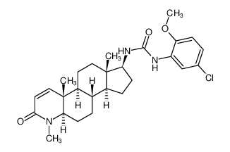 1-(5-chloro-2-methoxyphenyl)-3-((4aR,4bS,6aS,7S,9aS,9bS,11aR)-1,4a,6a-trimethyl-2-oxo-2,4a,4b,5,6,6a,7,8,9,9a,9b,10,11,11a-tetradecahydro-1H-indeno[5,4-f]quinolin-7-yl)urea CAS:796885-83-1 manufacturer & supplier