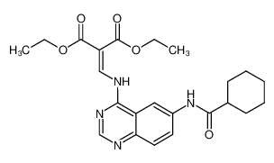 Diethyl [(6-cyclohexanamido-4-quinazolinylamino)methylene]propanedioate CAS:79689-97-7 manufacturer & supplier