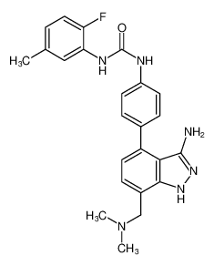 Urea,N-[4-[3-amino-7-[(dimethylamino)methyl]-1H-indazol-4-yl]phenyl]-N'-(2-fluoro-5-methylphenyl)- CAS:796967-76-5 manufacturer & supplier