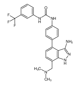 1-(4-(3-amino-7-((dimethylamino)methyl)-1H-indazol-4-yl)phenyl)-3-(3-(trifluoromethyl)phenyl)urea CAS:796967-81-2 manufacturer & supplier