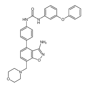 Urea,N-[4-[3-amino-7-(4-morpholinylmethyl)-1,2-benzisoxazol-4-yl]phenyl]-N'-(3-phenoxyphenyl)- CAS:796969-33-0 manufacturer & supplier