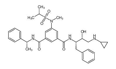 N1-((2S,3R)-4-(cyclopropylamino)-3-hydroxy-1-phenylbutan-2-yl)-5-(N-methylpropan-2-ylsulfonamido)-N3-((R)-1-phenylethyl)isophthalamide CAS:797035-17-7 manufacturer & supplier