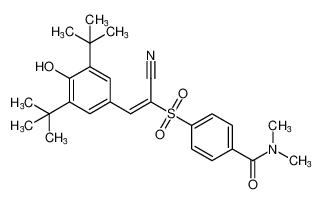 (E)-4-((1-cyano-2-(3,5-di-tert-butyl-4-hydroxyphenyl)vinyl)sulfonyl)-N,N-dimethylbenzamide CAS:797035-93-9 manufacturer & supplier