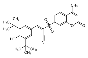 (E)-3-(3,5-di-tert-butyl-4-hydroxyphenyl)-2-((4-methyl-2-oxo-2H-chromen-7-yl)sulfonyl)acrylonitrile CAS:797036-57-8 manufacturer & supplier