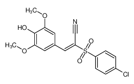 (E)-2-((4-chlorophenyl)sulfonyl)-3-(4-hydroxy-3,5-dimethoxyphenyl)acrylonitrile CAS:797036-95-4 manufacturer & supplier