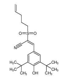 (E)-3-(3,5-di-tert-butyl-4-hydroxyphenyl)-2-(pent-4-en-1-ylsulfonyl)acrylonitrile CAS:797037-08-2 manufacturer & supplier