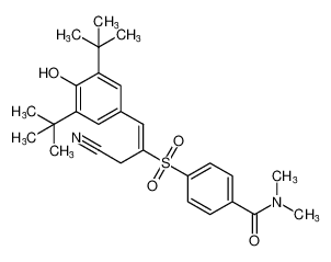 (E)-4-((3-cyano-1-(3,5-di-tert-butyl-4-hydroxyphenyl)prop-1-en-2-yl)sulfonyl)-N,N-dimethylbenzamide CAS:797037-18-4 manufacturer & supplier