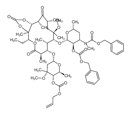 4'-O-allyloxycarbonyl-2'-O,3'-N-bis(benzyloxycarbonyl)-3'-N-desmethyl-6-O-methyl-erythromycin A 11,12-carbonate CAS:797042-26-3 manufacturer & supplier