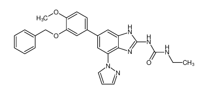 1-(6-(3-(benzyloxy)-4-methoxyphenyl)-4-(1H-pyrazol-1-yl)-1H-benzo[d]imidazol-2-yl)-3-ethylurea CAS:797044-22-5 manufacturer & supplier