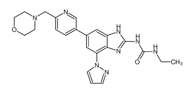 1-ethyl-3-(6-(6-(morpholinomethyl)pyridin-3-yl)-4-(1H-pyrazol-1-yl)-1H-benzo[d]imidazol-2-yl)urea CAS:797044-45-2 manufacturer & supplier