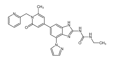 1-ethyl-3-(6-(6-methyl-2-oxo-1-(pyridin-2-ylmethyl)-1,2-dihydropyridin-4-yl)-4-(1H-pyrazol-1-yl)-1H-benzo[d]imidazol-2-yl)urea CAS:797044-70-3 manufacturer & supplier