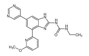 1-ethyl-3-(4-(6-methoxypyridin-2-yl)-6-(pyrimidin-5-yl)-1H-benzo[d]imidazol-2-yl)urea CAS:797044-95-2 manufacturer & supplier