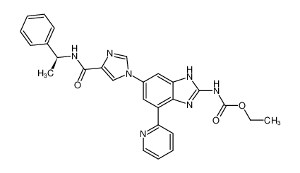 ethyl (S)-(6-(4-((1-phenylethyl)carbamoyl)-1H-imidazol-1-yl)-4-(pyridin-2-yl)-1H-benzo[d]imidazol-2-yl)carbamate CAS:797045-20-6 manufacturer & supplier