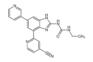 1-(4-(4-cyanopyridin-2-yl)-6-(pyridin-3-yl)-1H-benzo[d]imidazol-2-yl)-3-ethylurea CAS:797045-23-9 manufacturer & supplier