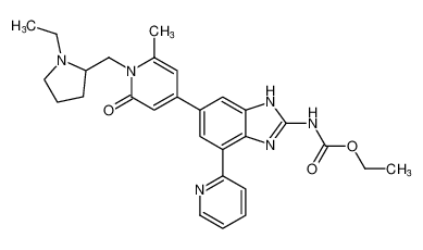 ethyl (6-(1-((1-ethylpyrrolidin-2-yl)methyl)-6-methyl-2-oxo-1,2-dihydropyridin-4-yl)-4-(pyridin-2-yl)-1H-benzo[d]imidazol-2-yl)carbamate CAS:797045-47-7 manufacturer & supplier