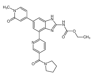 ethyl (6-(1-methyl-2-oxo-1,2-dihydropyridin-4-yl)-4-(5-(pyrrolidine-1-carbonyl)pyridin-2-yl)-1H-benzo[d]imidazol-2-yl)carbamate CAS:797045-54-6 manufacturer & supplier