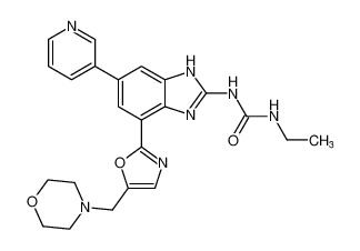 1-ethyl-3-(4-(5-(morpholinomethyl)oxazol-2-yl)-6-(pyridin-3-yl)-1H-benzo[d]imidazol-2-yl)urea CAS:797045-68-2 manufacturer & supplier