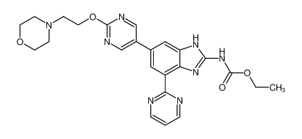 ethyl (6-(2-(2-morpholinoethoxy)pyrimidin-5-yl)-4-(pyrimidin-2-yl)-1H-benzo[d]imidazol-2-yl)carbamate CAS:797046-15-2 manufacturer & supplier