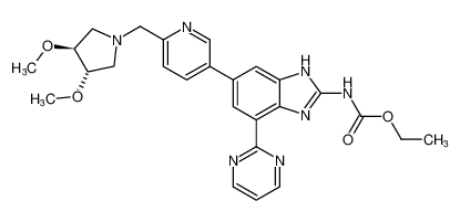 ethyl (6-(6-(((3S,4S)-3,4-dimethoxypyrrolidin-1-yl)methyl)pyridin-3-yl)-4-(pyrimidin-2-yl)-1H-benzo[d]imidazol-2-yl)carbamate CAS:797046-27-6 manufacturer & supplier