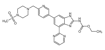 ethyl (6-(6-((4-(methylsulfonyl)piperazin-1-yl)methyl)pyridin-3-yl)-4-(pyrimidin-2-yl)-1H-benzo[d]imidazol-2-yl)carbamate CAS:797046-47-0 manufacturer & supplier