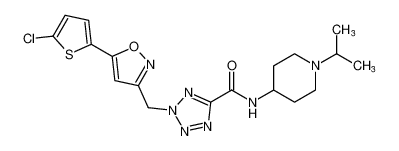 2-((5-(5-chlorothiophen-2-yl)isoxazol-3-yl)methyl)-N-(1-isopropylpiperidin-4-yl)-2H-tetrazole-5-carboxamide CAS:797053-14-6 manufacturer & supplier