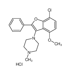 1-(4-methoxy-7 -chloro-2-phenyl-3-benzofuryl)-4-methylpiperazine hydrochloride CAS:79741-08-5 manufacturer & supplier