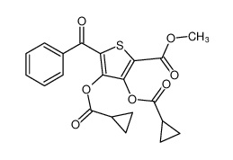 2-benzoyl-5-(methoxycarbonyl)thiophene-3,4-diyl dicyclopropanecarboxylate CAS:79764-17-3 manufacturer & supplier