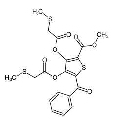 2-benzoyl-5-(methoxycarbonyl)thiophene-3,4-diyl bis(2-(methylthio)acetate) CAS:79764-18-4 manufacturer & supplier