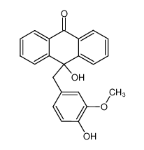 10-hydroxy-10-(4-hydroxy-3-methoxyphenylmethyl)-9(10H)anthracenone CAS:79769-67-8 manufacturer & supplier