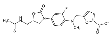 (S)-N-((3-(3-fluoro-4-(methyl((5-nitrofuran-2-yl)methyl)amino)phenyl)-2-oxooxazolidin-5-yl)methyl)ethanethioamide CAS:797759-16-1 manufacturer & supplier