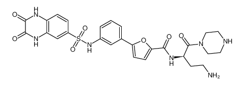 (R)-N-(4-amino-1-oxo-1-(piperazin-1-yl)butan-2-yl)-5-(3-((2,3-dioxo-1,2,3,4-tetrahydroquinoxaline)-6-sulfonamido)phenyl)furan-2-carboxamide CAS:797770-19-5 manufacturer & supplier