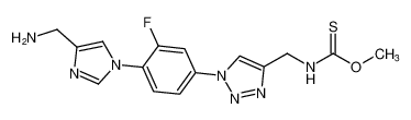 O-methyl ((1-(4-(4-(aminomethyl)-1H-imidazol-1-yl)-3-fluorophenyl)-1H-1,2,3-triazol-4-yl)methyl)carbamothioate CAS:797784-19-1 manufacturer & supplier