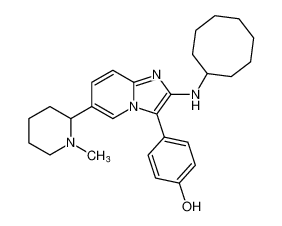 4-(2-(cyclooctylamino)-6-(1-methylpiperidin-2-yl)imidazo[1,2-a]pyridin-3-yl)phenol CAS:797785-92-3 manufacturer & supplier