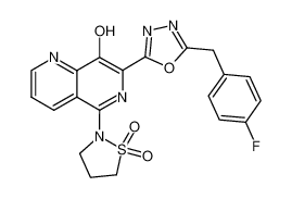 2-(7-(5-(4-fluorobenzyl)-1,3,4-oxadiazol-2-yl)-8-hydroxy-1,6-naphthyridin-5-yl)isothiazolidine 1,1-dioxide CAS:797787-20-3 manufacturer & supplier